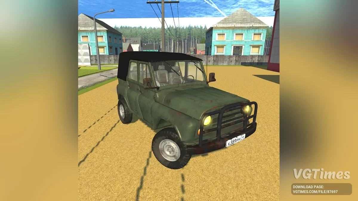 Simple Car Crash Physics Sim — Военный УАЗ Хантер с тентом