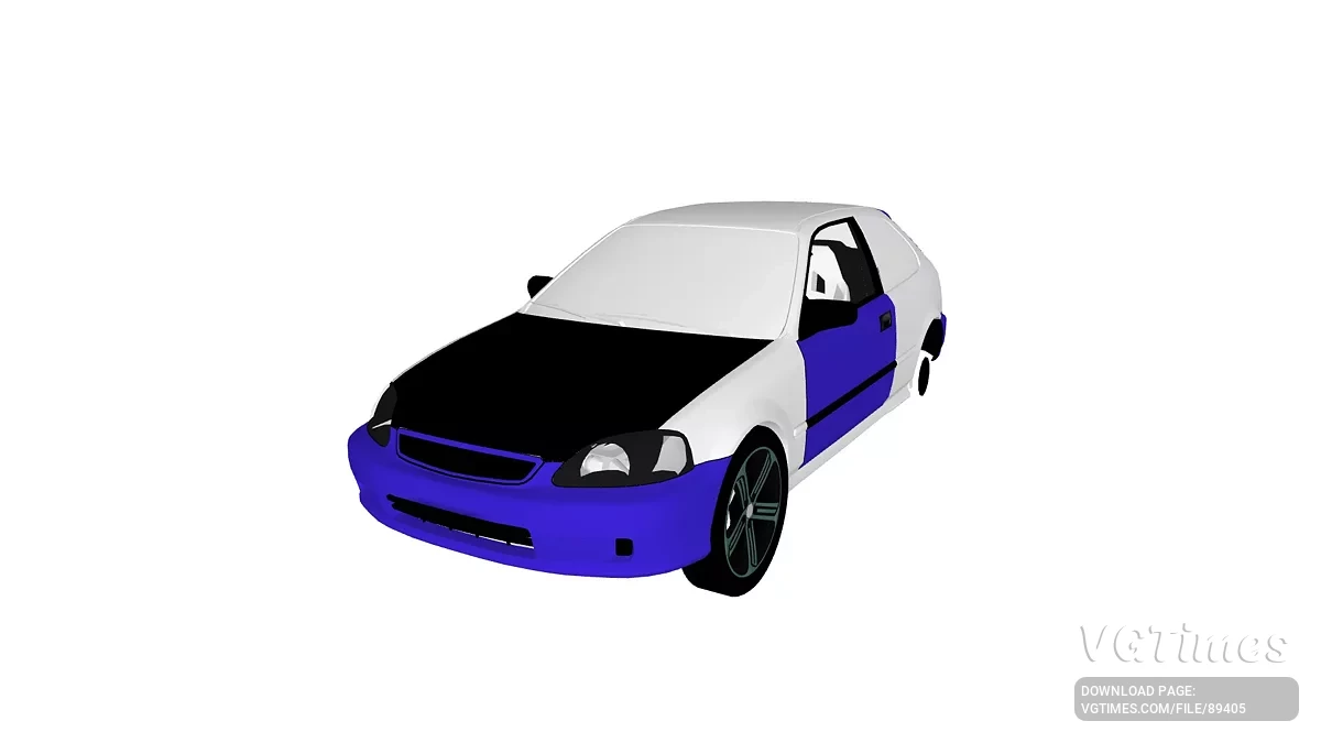 Simple Car Crash Physics Sim — Honda Civic EK9