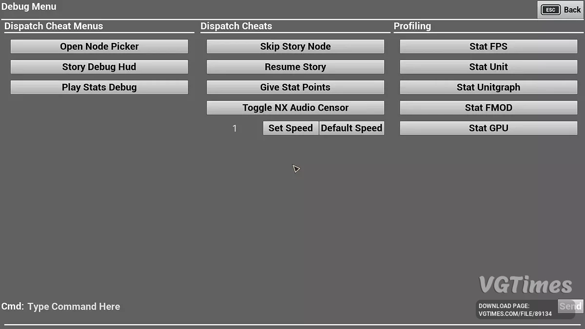 Dispatch — Меню разработчиков [0.5.8.a]