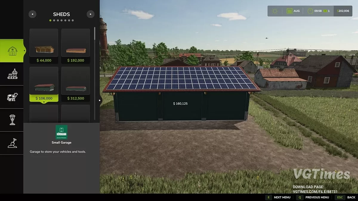 Farming Simulator 25 — Улучшение экрана строительства