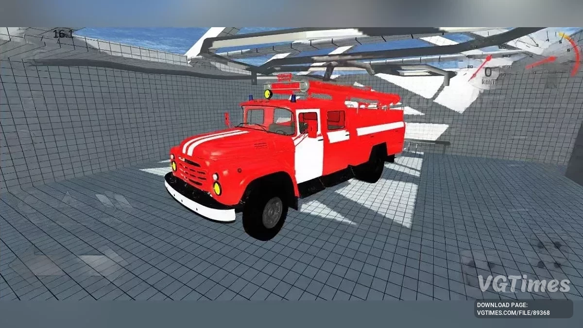 Simple Car Crash Physics Sim — ЗИЛ-130 пожарный