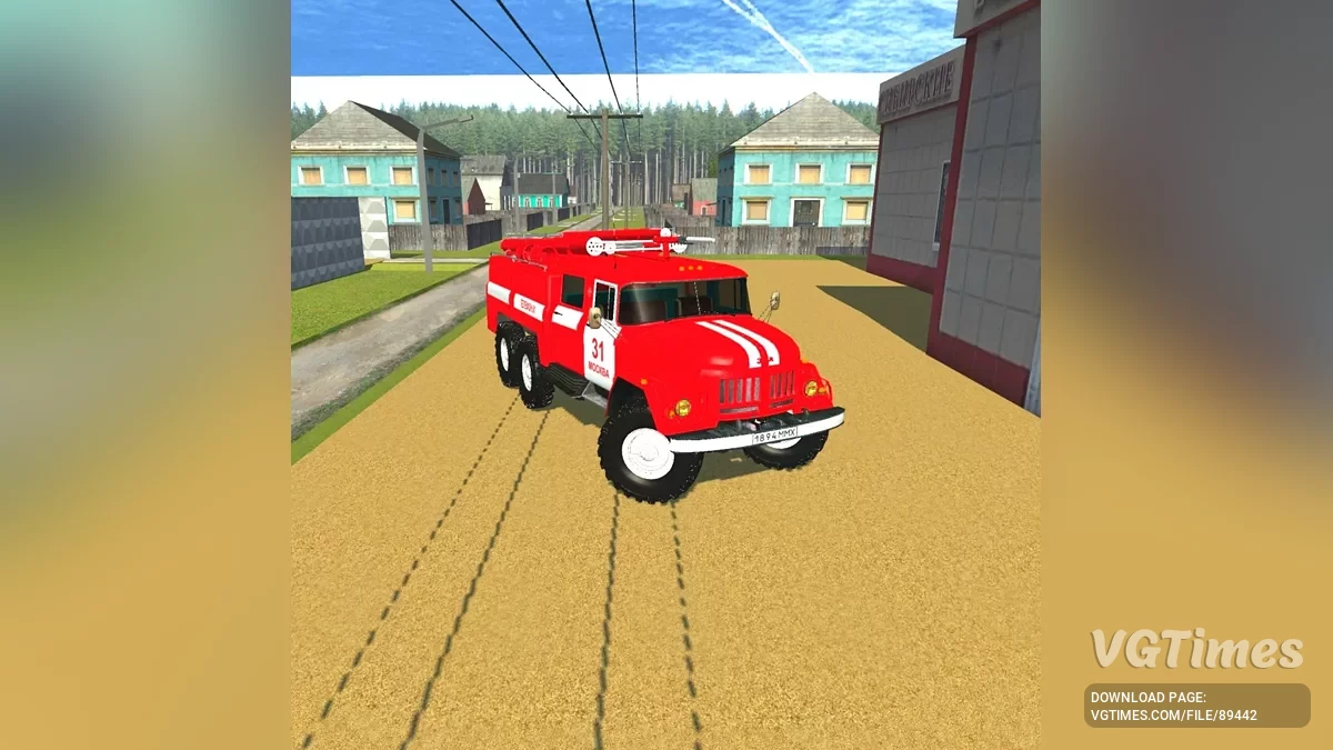 Simple Car Crash Physics Sim — Зил-131 пожарный
