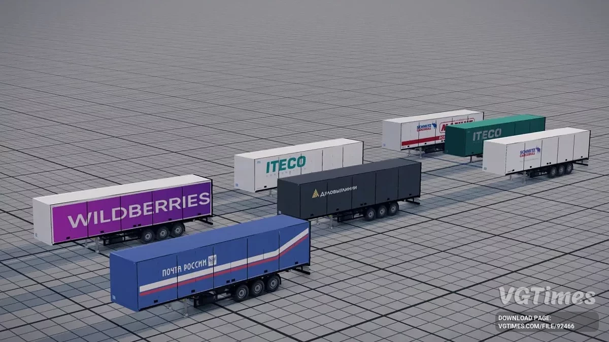Euro Trailers with skins v1.0 (0.38.x)