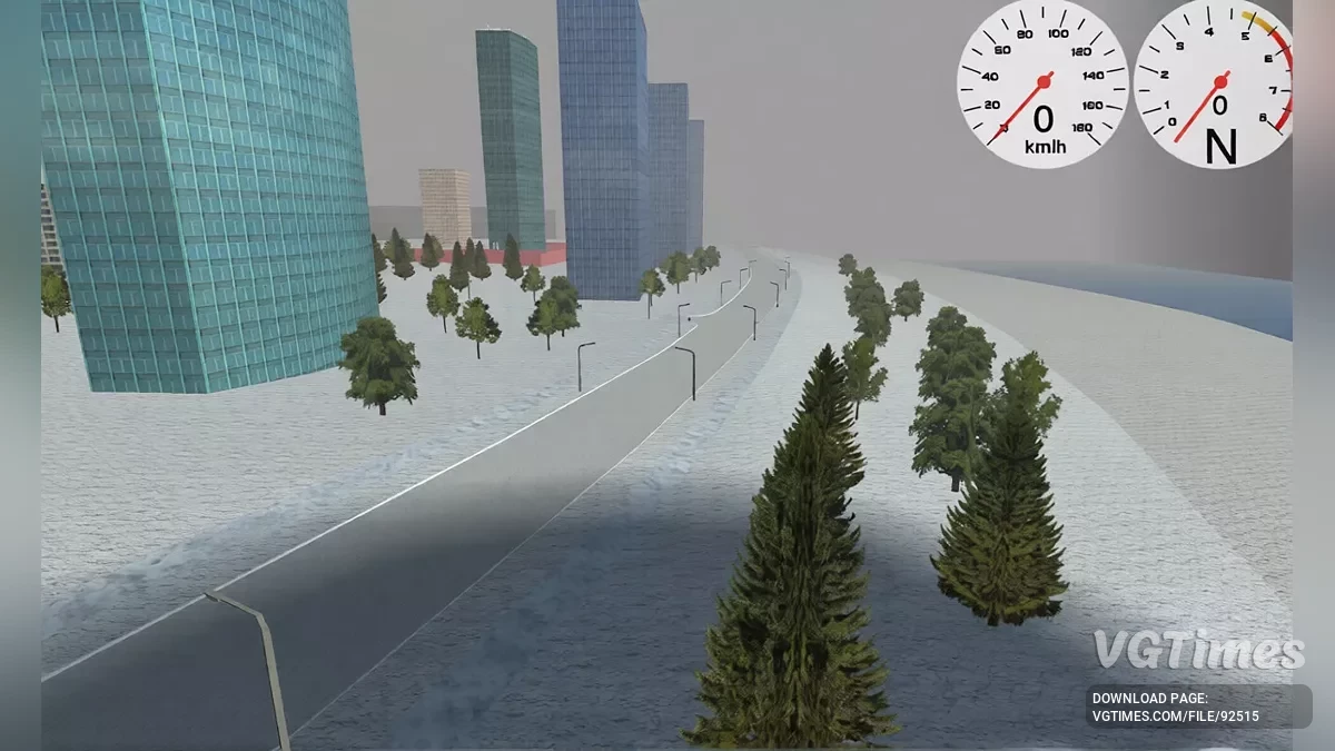 Simple Car Crash Physics Sim — Зимняя карта