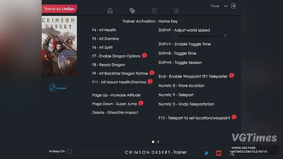 Crimson Desert — Трейнер (+15) [1.08.00]