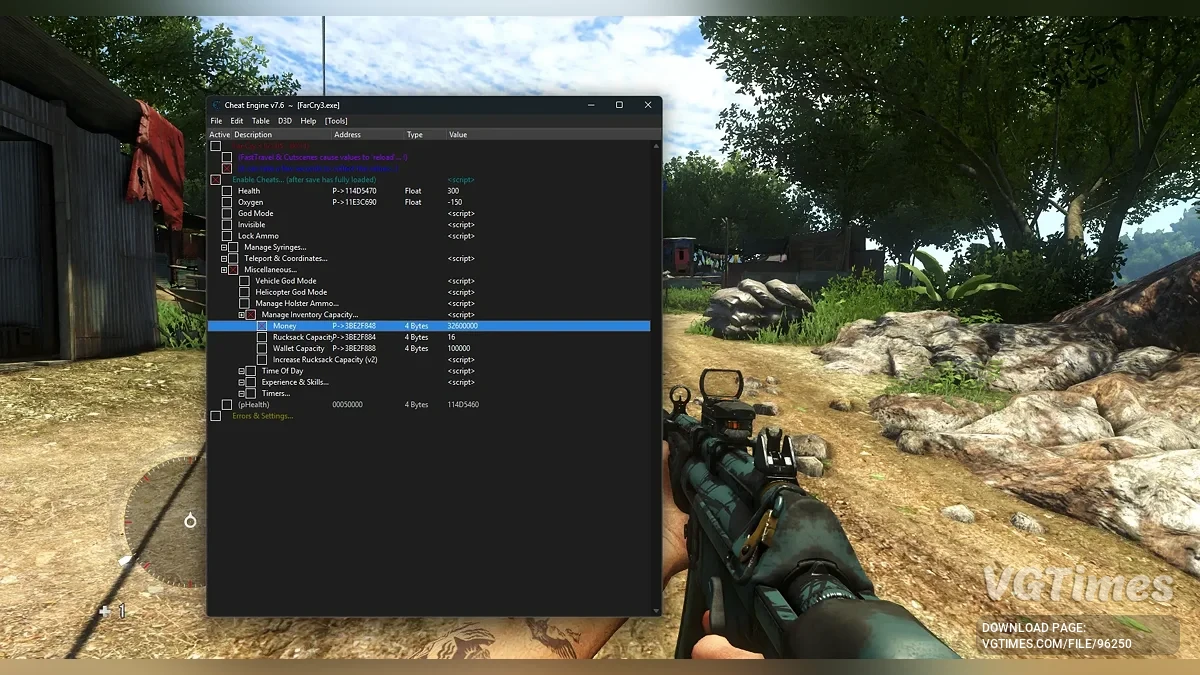 Far Cry 3 — Таблица для Cheat Engine