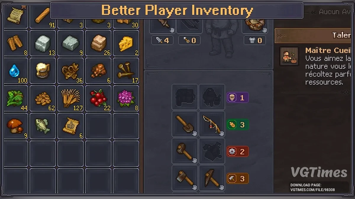 Graveyard Keeper 2 — Better Player Inventory — увеличение вместимости инвентаря игрока