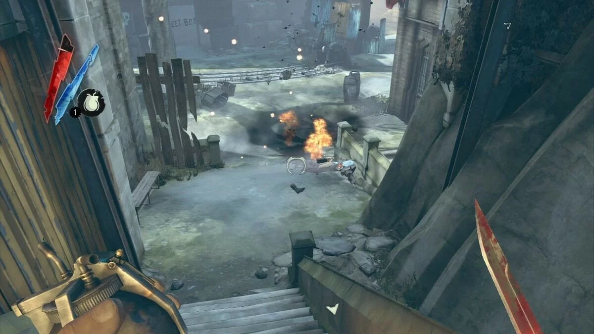 Dishonored(2012)→ Dishonored: Definitive Edition(2015)|Dishonored(2012年初期版)|ゲーム画面例(資料画像 2)