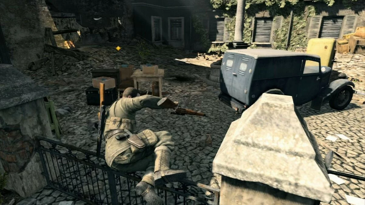 Sniper Elite V2(2012)とSniper Elite V2 Remasteredの違い|描画・DLC・フォトモードを比較|Sniper Elite V2(2012年版のゲーム画面)|ゲーム画面例(資料画像 1)