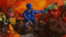 Hellish Scrub - игра в жанре Вид сверху