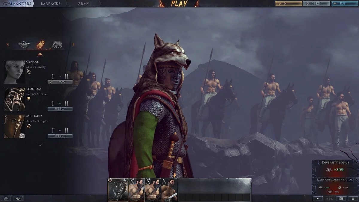 Справа — греческие полководцы