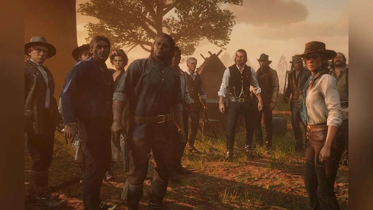 Сьюзан Гримшоу в Red Dead Redemption 2 (четвертая слева)
