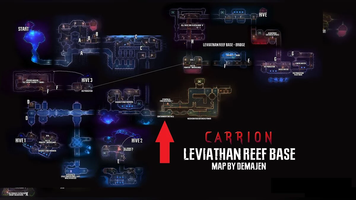Как найти дополнительные ДНК в Carrion — карты локаций и области содержания