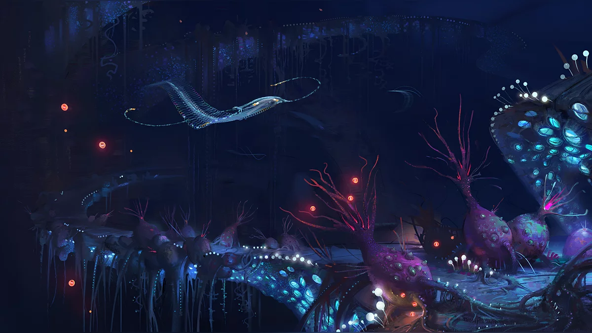Подводный мир Subnautica выглядит необычно и красиво