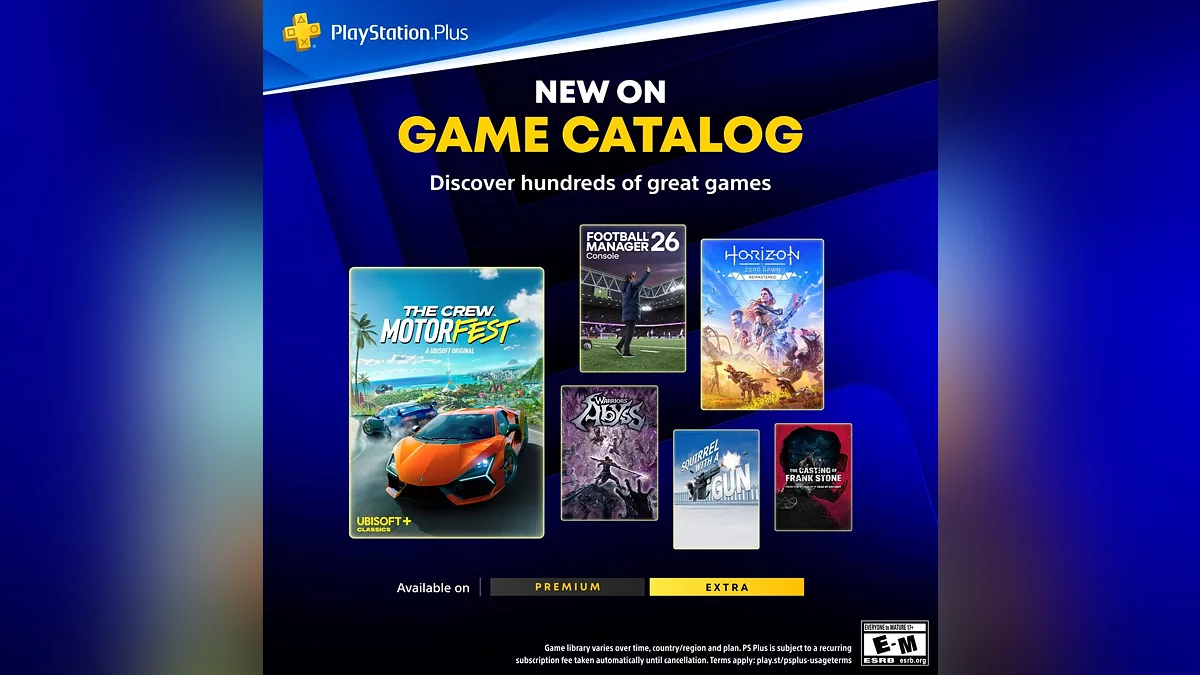 В апреле в PS Plus Extra и Deluxe добавят 7 игр, включая Horizon Zero Dawn Remastered и The Crew Motorfest