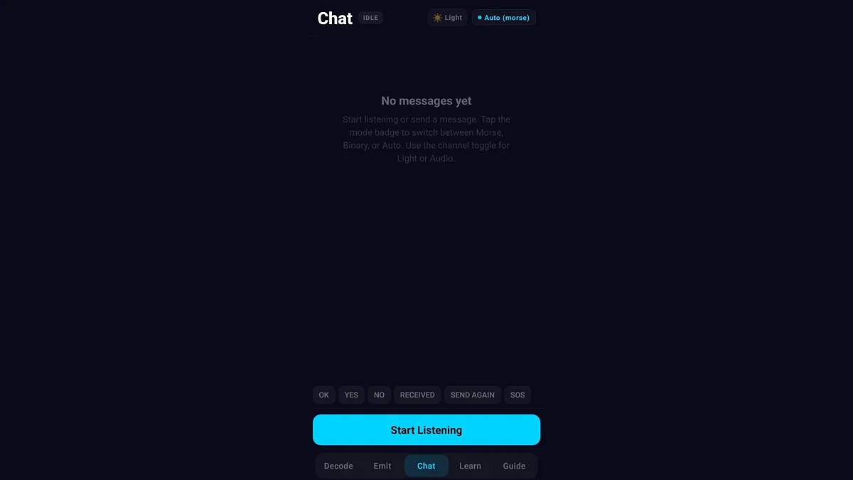 Скриншот из Morse Code — Decode & Chat