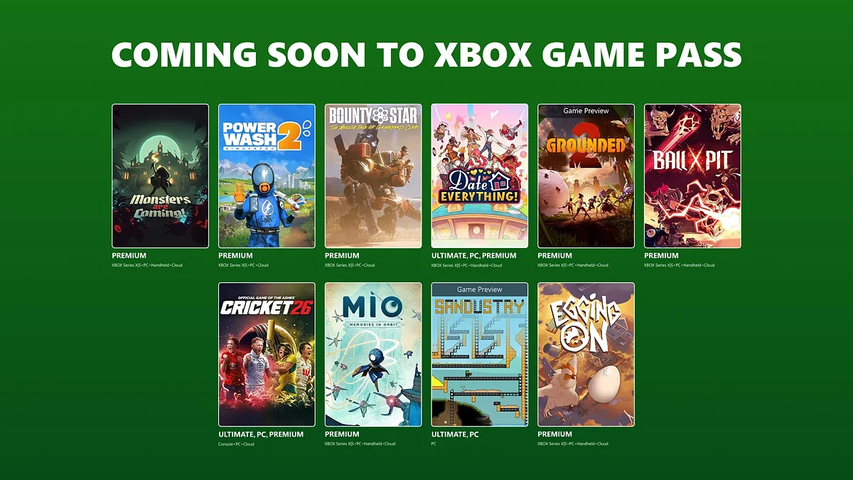 Игры, которые пополнят Xbox Game Pass в первой половине августа 2026 года