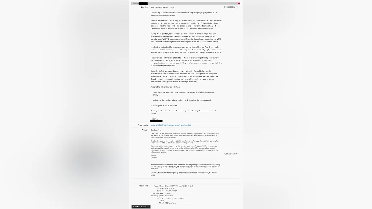 Популярная видеокарта Nvidia грелась пять лет из-за нелепой ошибки на заводе — и производитель отказал в гарантии
