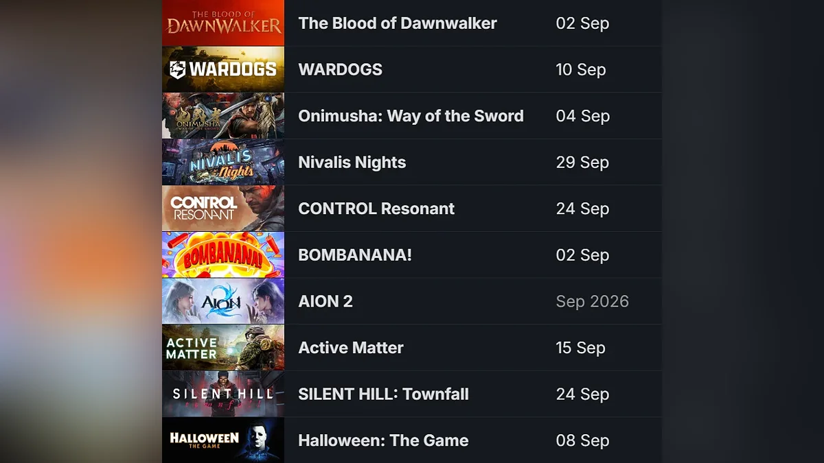 Самые желанные игры сентября в Steam