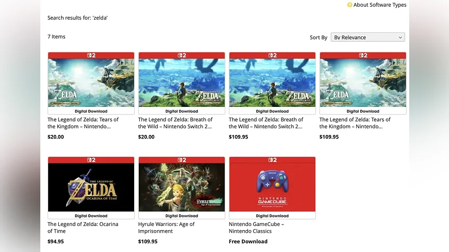 Страница ремейка в магазине Nintendo
