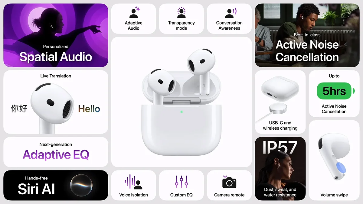 Apple анонсировала AirPods 5: новые функции и обновлённый звук