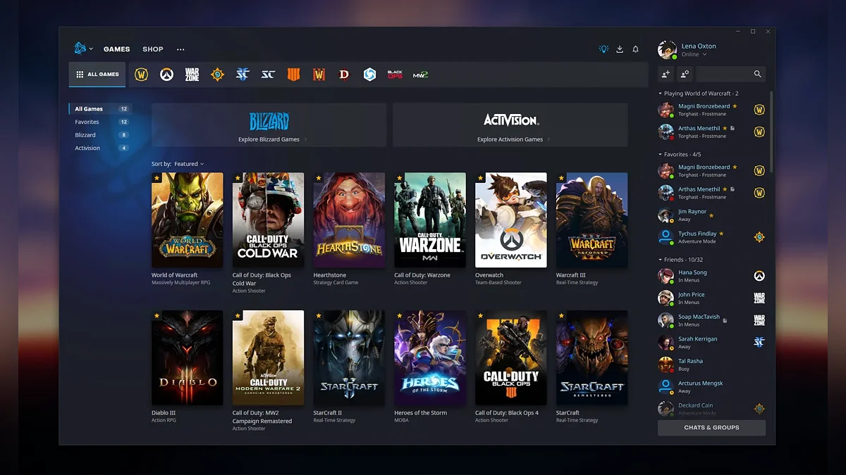 «Удержание почти такое же, как у Steam»: Microsoft превратит Battle.net в полноценный магазин для PC