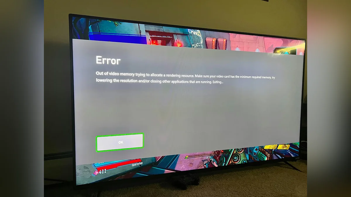 Можно поймать такое сообщение при нехватке VRAM