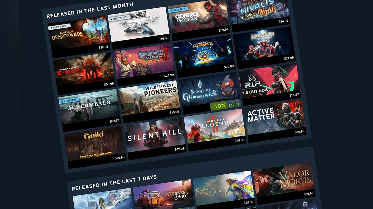Пять минут в новинке не в счёт: Steam запустил личный календарь игр без рекламы